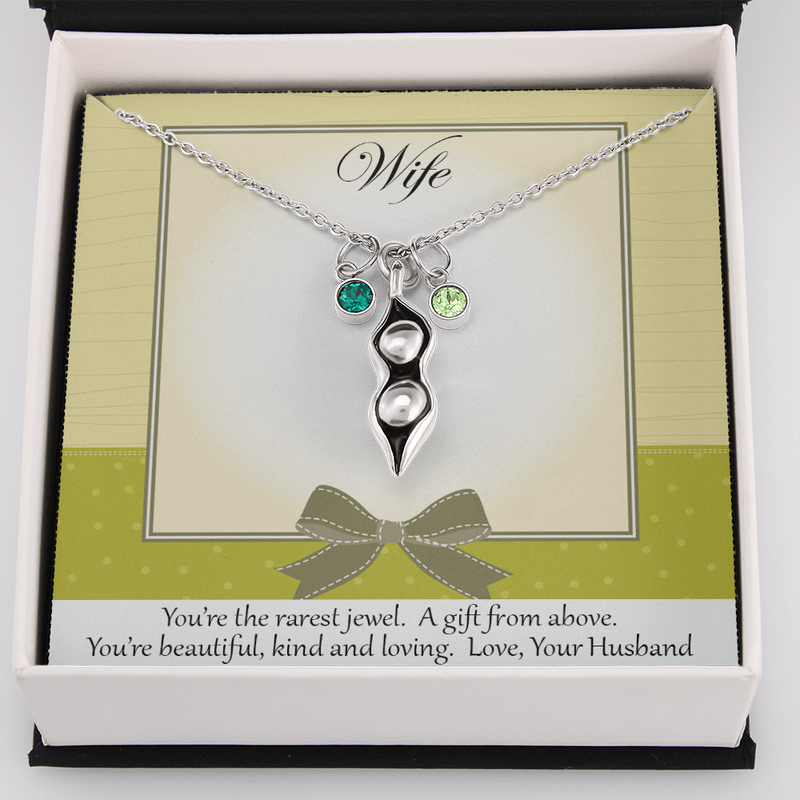 Peas in a Pod Necklace from Hubby