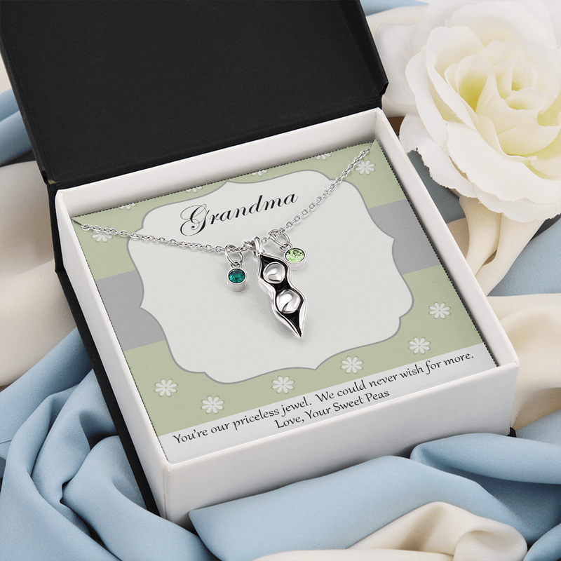 Peas in a Pod Necklace for Grandma