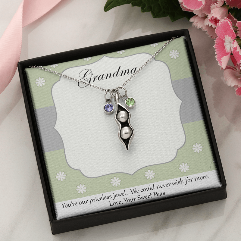Peas in a Pod Necklace for Grandma