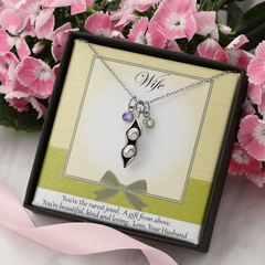 Peas in a Pod Necklace from Hubby