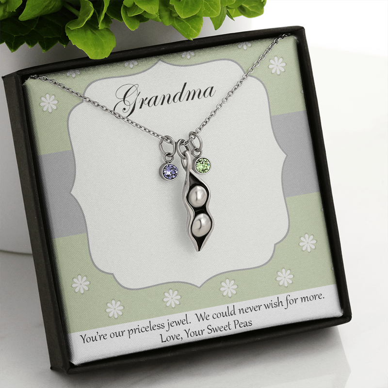 Peas in a Pod Necklace for Grandma