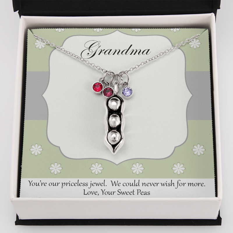 Peas in a Pod Necklace for Grandma