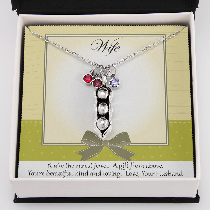 Peas in a Pod Necklace from Hubby