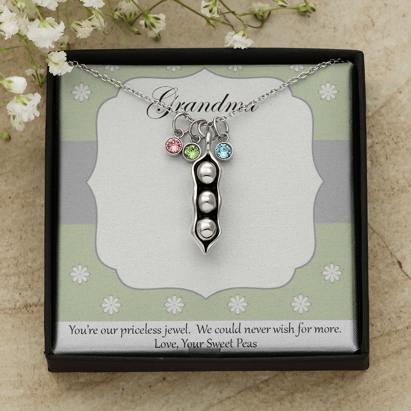 Peas in a Pod Necklace for Grandma