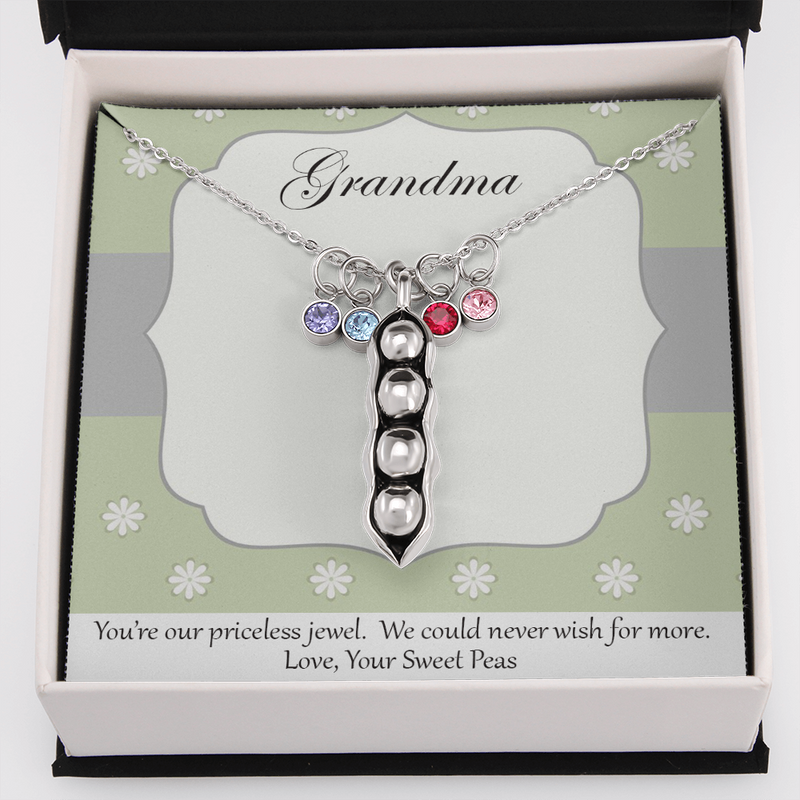 Peas in a Pod Necklace for Grandma
