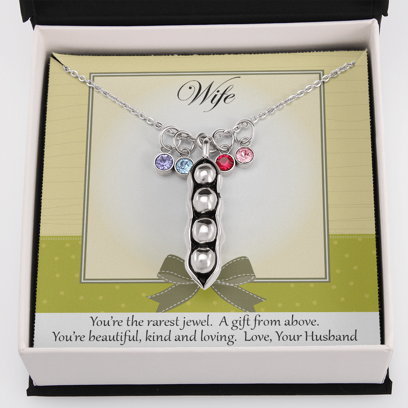 Peas in a Pod Necklace from Hubby