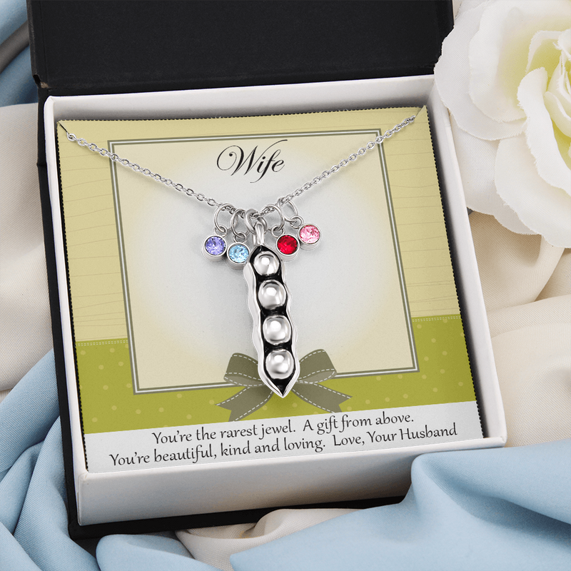 Peas in a Pod Necklace from Hubby