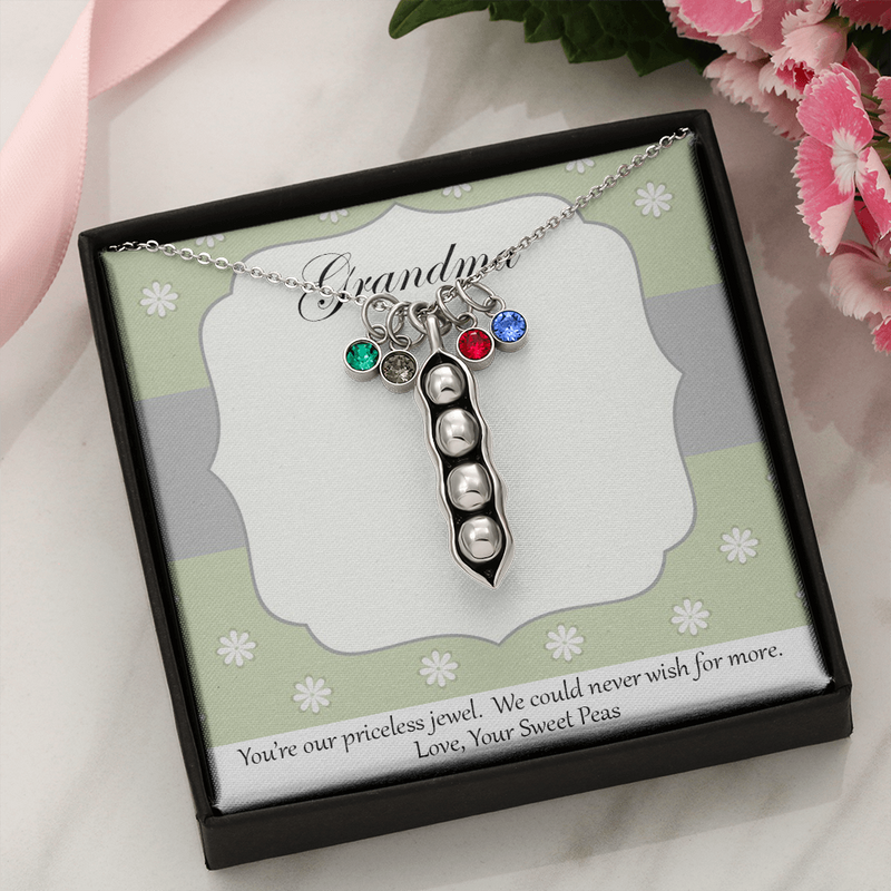 Peas in a Pod Necklace for Grandma