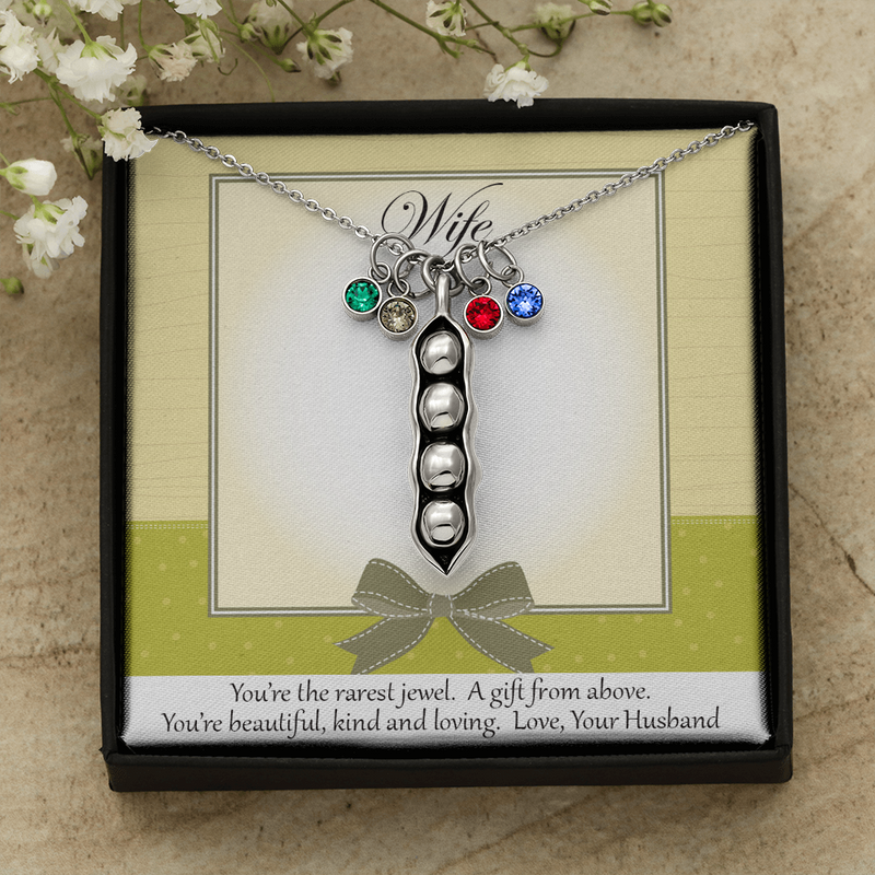 Peas in a Pod Necklace from Hubby