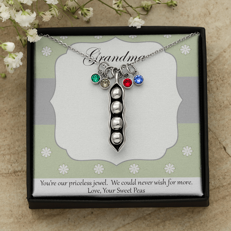 Peas in a Pod Necklace for Grandma