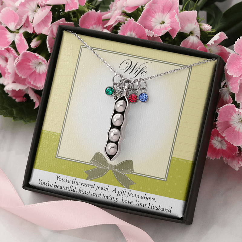 Peas in a Pod Necklace from Hubby