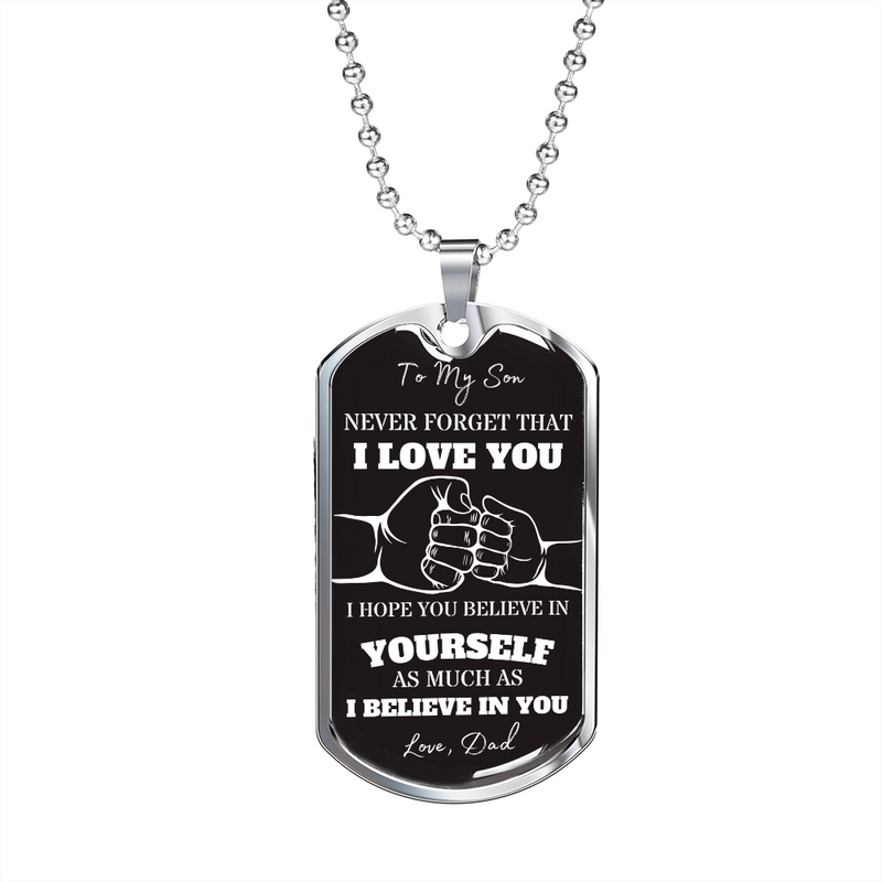 To My Son Dog Tag