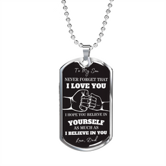 To My Son Dog Tag