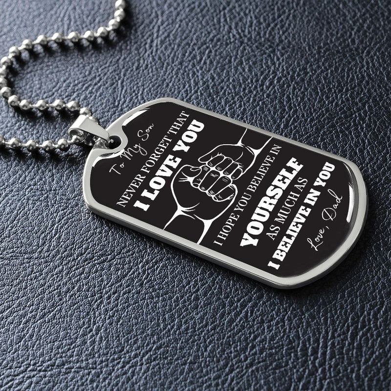 Dog tags cheap for son