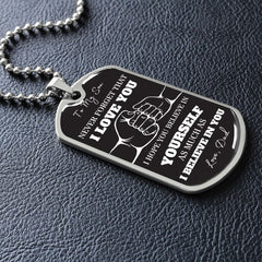 To My Son Dog Tag