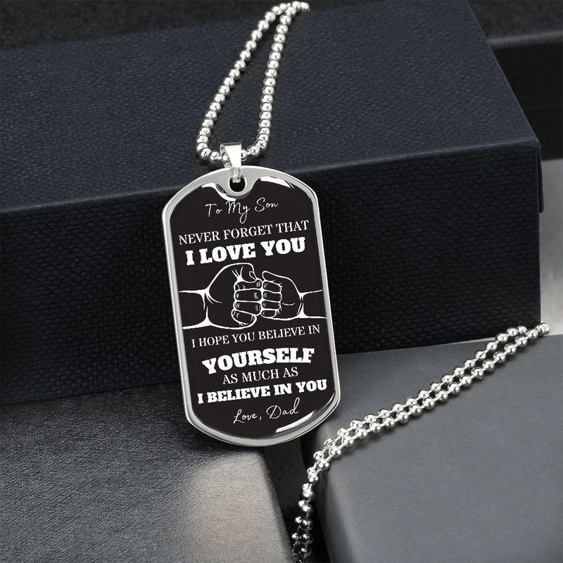 To My Son Dog Tag