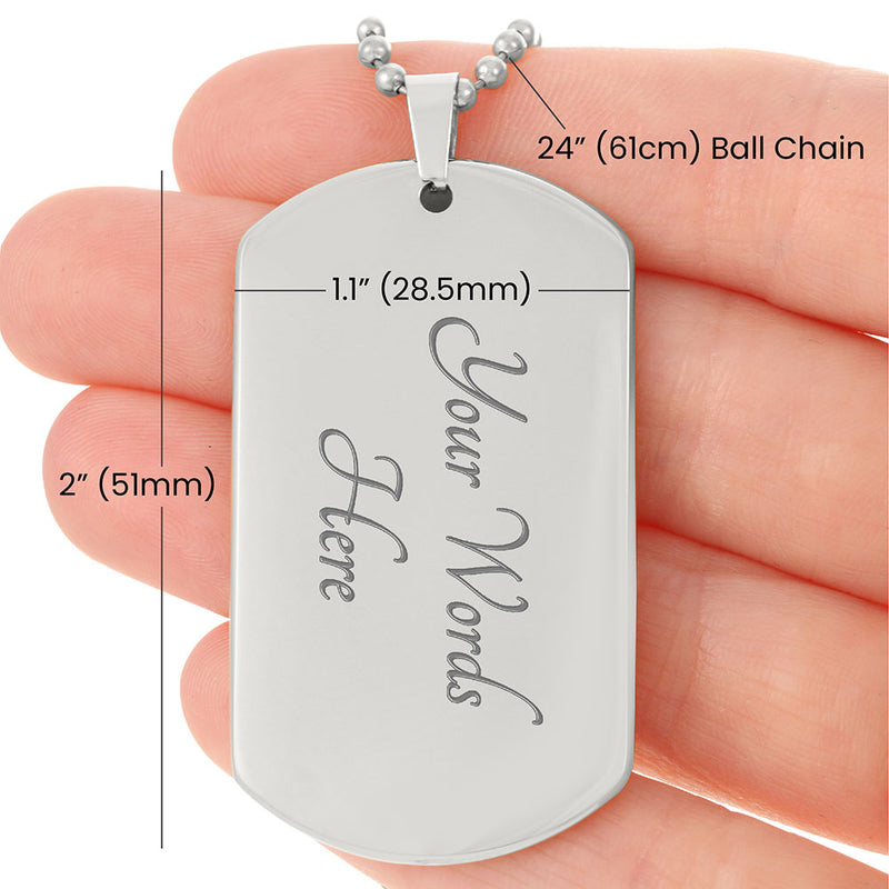 Engraved dog clearance tags for son