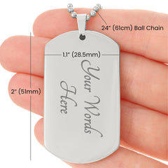 To My Son Dog Tag
