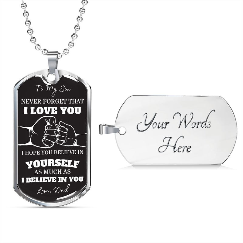 To My Son Dog Tag