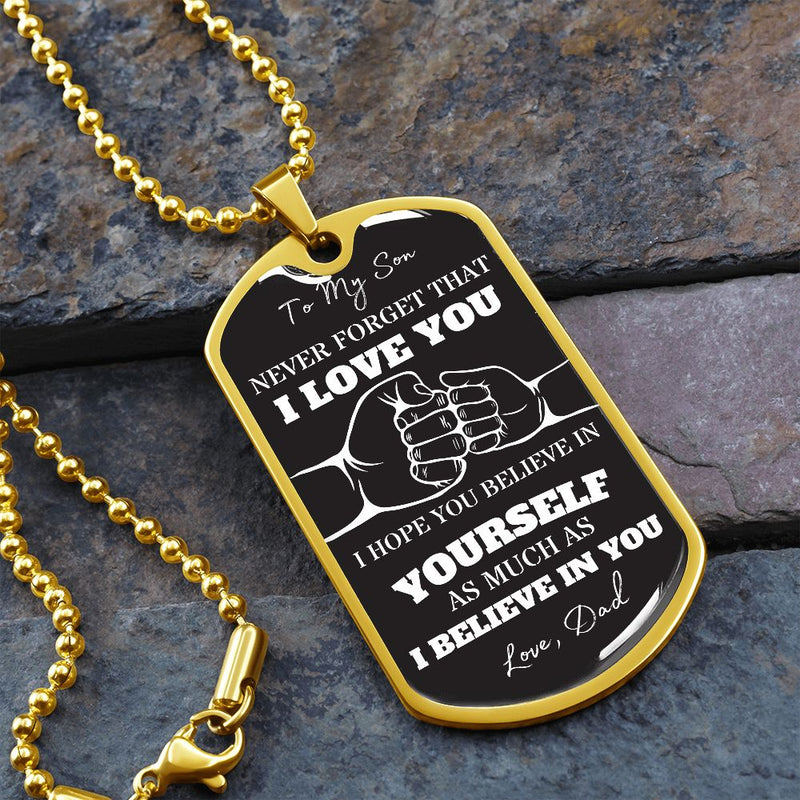 To My Son Dog Tag