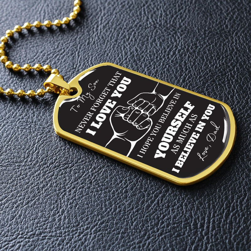 To My Son Dog Tag