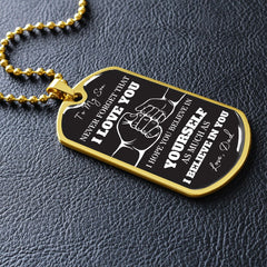 To My Son Dog Tag