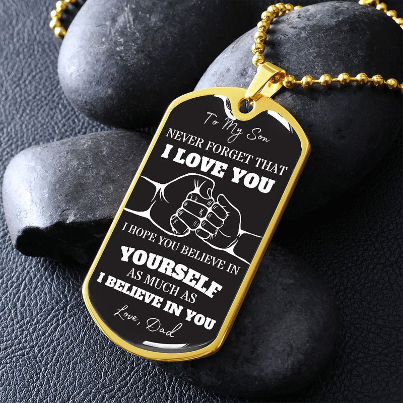 To My Son Dog Tag