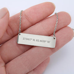 Coordinate Horizontal Bar Necklace
