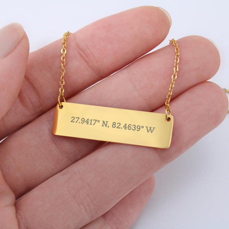 Coordinate Horizontal Bar Necklace