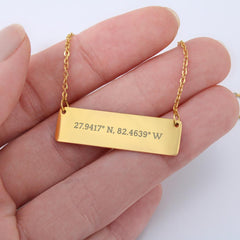 Coordinate Horizontal Bar Necklace
