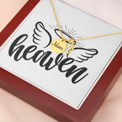 Mom Heaven Wings Remembrance Necklace