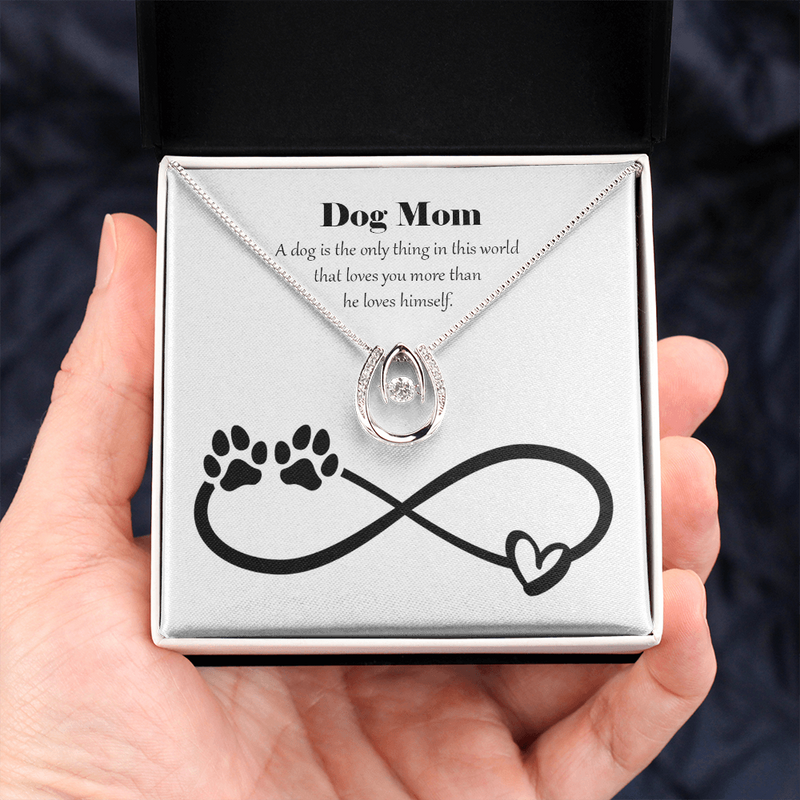 Lucky in Love Dog Mom Necklace