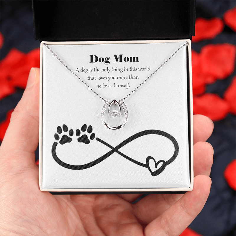 Lucky in Love Dog Mom Necklace
