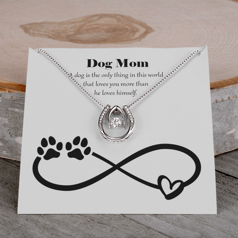 Lucky in Love Dog Mom Necklace