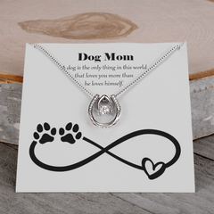 Lucky in Love Dog Mom Necklace