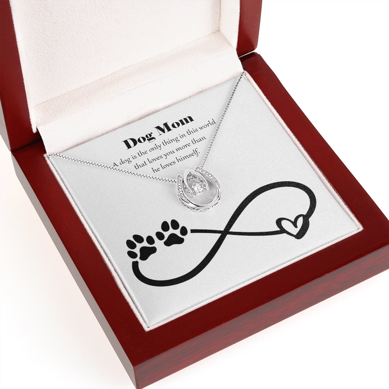 Lucky in Love Dog Mom Necklace