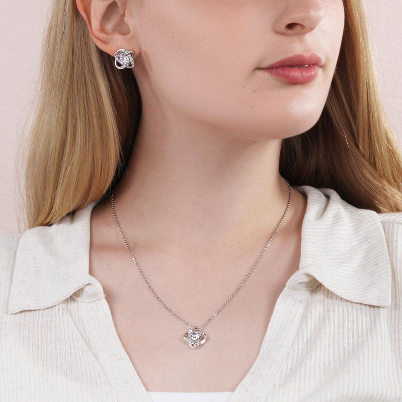 Love Knot and Earring Set for Nurse Wife