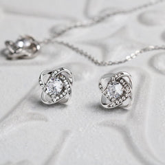 Love Knot and Earring Set for Nurse Wife