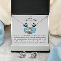 Love Knot and Earring Set for Nurse Wife