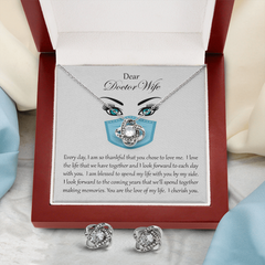 Love Knot and Earring Set for Doctor Wife
