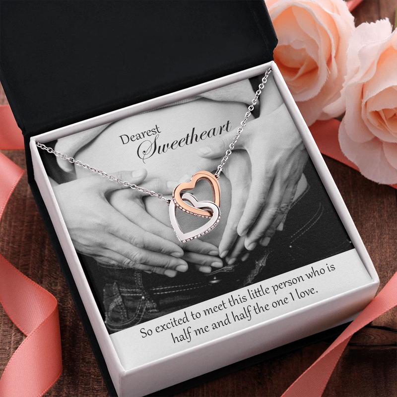Interlocking Hearts Necklace for Mom-to-Be