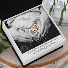 Interlocking Heart Necklace for Mom-to-Be for Baby Shower, Birthday, Anniversary or Mother's Day