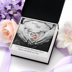 Interlocking Heart Necklace for Mom-to-Be for Baby Shower, Birthday, Anniversary or Mother's Day