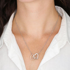 Interlocking Heart Necklace for Mom-to-Be for Baby Shower, Birthday, Anniversary or Mother's Day