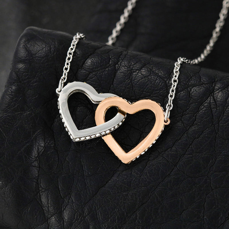 Interlocking Heart Necklace for Mom-to-Be for Baby Shower, Birthday, Anniversary or Mother's Day