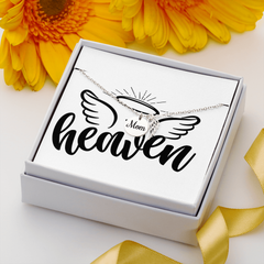 Mom Heaven Wings Remembrance Necklace