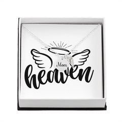 Mom Heaven Wings Remembrance Necklace