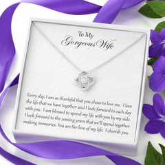 love knot necklace for wife