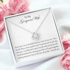 love knot necklace for wife
