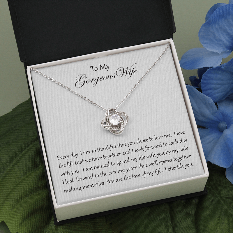 love knot necklace for wife